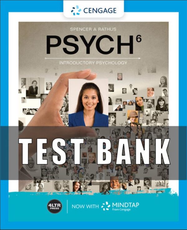 Test Bank for PSYCH 6th Edition Rathus