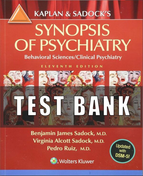 Test bank for Kaplan and Sadock's Synopsis of Psychiatry 11th Edition